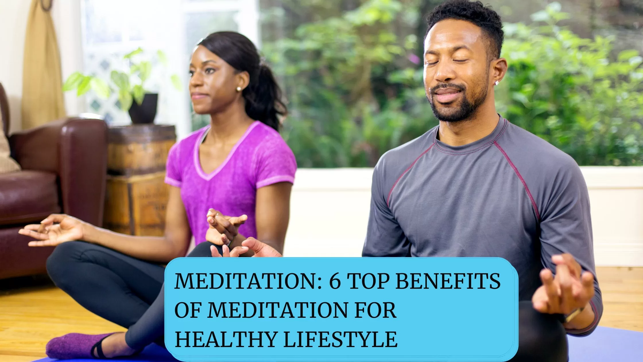 Couple Sitting On The Floor Meditating